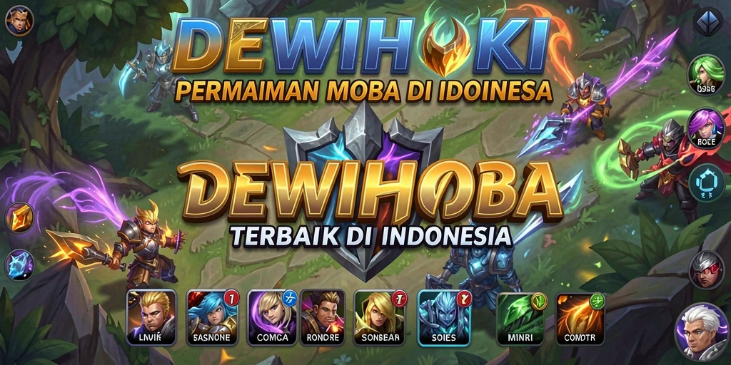 Tampilan gameplay seru dalam DEWIHOKI yang menunjukkan pertarungan tim.