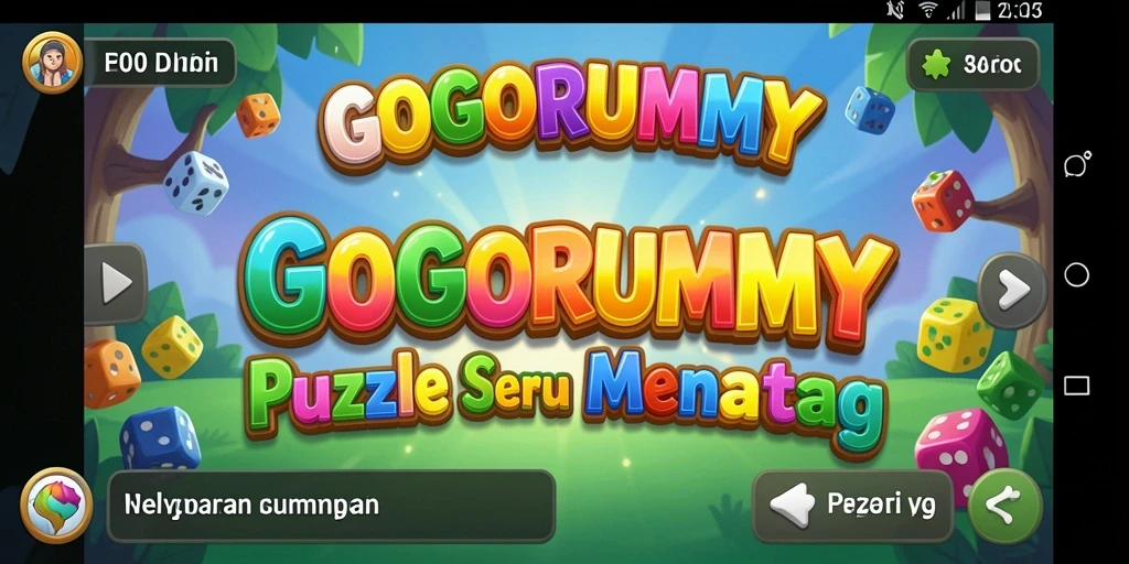 Tampilan gameplay menarik dari GOGORUMMY di layar.