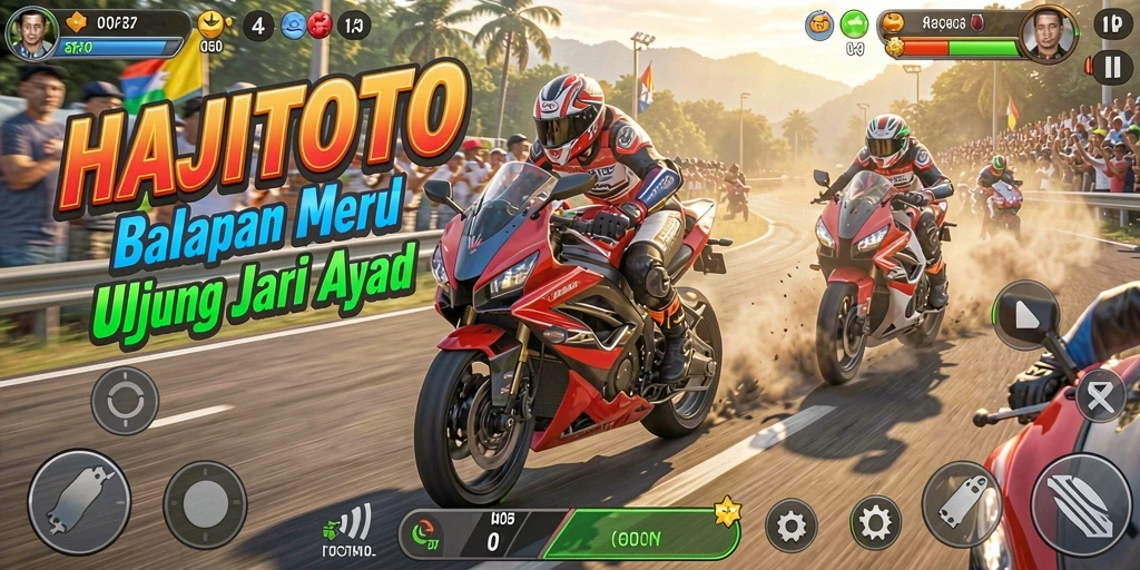 Gameplay menarik HAJITOTO dengan balapan motor yang kompetitif.