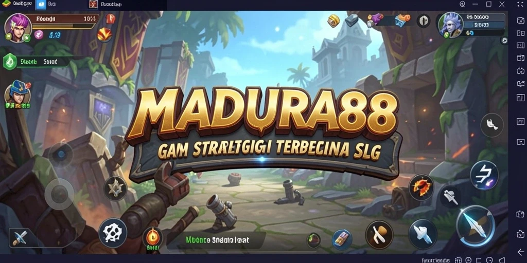 Screenshot utama MADURA88 menampilkan aksi pertempuran strategis yang mendebarkan.