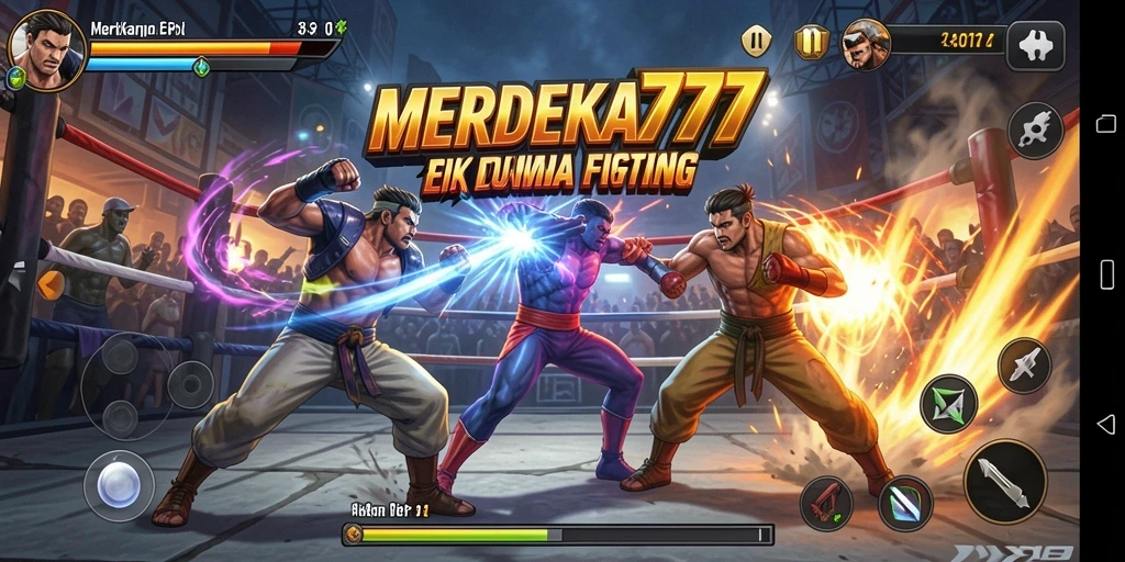 Tangkapan layar aksi pertarungan yang mendebarkan di MERDEKA777.