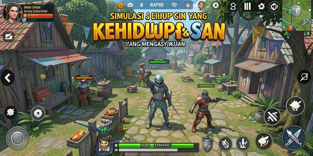 Screenshot menunjukkan pengalaman gameplay yang realistis dalam simulasi kehidupan.